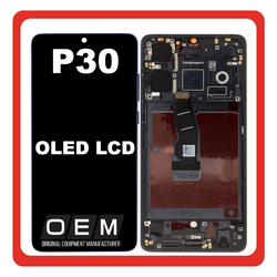 HQ OEM &Sigma;&upsilon;&mu;&beta;&alpha;&tau;ό &Mu;&epsilon; Huawei P30, HuaweiP30 (ELE-L29, ELE-L09) OLED LCD Display Screen Assembly &Omicron;&theta;ό&nu;&eta; + Touch Screen Digitizer &Mu;&eta;&chi;&alpha;&nu;&iota;&sigma;&mu;ό&sigmaf; &Alpha;&phi;ή&sigmaf; + Frame Bezel &Pi;&lambda;&alpha;ί&sigma;&iota;&omicron; &Sigma;&alpha;&sigma;ί Black &Mu;&alpha;ύ&rho;&omicron; (Premium A+)