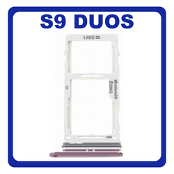 Original &Gamma;&nu;ή&sigma;&iota;&omicron; Samsung Galaxy S9 Duos, S9Duos G960FD G960F/DS SIM Tray + Micro SD Tray &Beta;ά&sigma;&eta; &Theta;ή&kappa;&eta; &Kappa;ά&rho;&tau;&alpha;&sigmaf; Purple &Mu;&omega;&beta; GH98-42650B (Service Pack By Samsung)