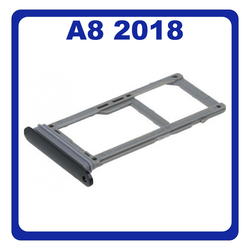 Original &Gamma;&nu;ή&sigma;&iota;&omicron; Samsung Galaxy A8 2018 A530 (A530F, A530F/DS) A8+ A8 Plus 2018 A730 (A730F) SIM Tray + Micro SD Tray &Beta;ά&sigma;&eta; &Theta;ή&kappa;&eta; &Kappa;ά&rho;&tau;&alpha;&sigmaf; Black &Mu;&alpha;ύ&rho;&omicron; GH98-42519A (Service Pack By Samsung)