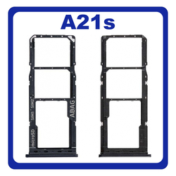 Original &Gamma;&nu;ή&sigma;&iota;&omicron; Samsung Galaxy A21s 2020 A217 (A217F, A217F/DS, A217F/DSN, A217M, A217M/DS, A217N) SIM Tray + Micro SD Tray &Beta;ά&sigma;&eta; &Theta;ή&kappa;&eta; &Kappa;ά&rho;&tau;&alpha;&sigmaf; Black &Mu;&alpha;ύ&rho;&omicron; GH98-45392A (Service Pack By Samsung)