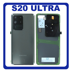 &Gamma;&nu;ή&sigma;&iota;&alpha; Original Samsung Galaxy S20 Ultra (SM-G988B/DS) Rear Back Battery Cover &Pi;ί&sigma;&omega; &Kappa;ά&lambda;&upsilon;&mu;&mu;&alpha; &Kappa;&alpha;&pi;ά&kappa;&iota; &Mu;&pi;&alpha;&tau;&alpha;&rho;ί&alpha;&sigmaf; Camera Lens &Tau;&zeta;&alpha;&mu;ά&kappa;&iota; &Kappa;ά&mu;&epsilon;&rho;&alpha;&sigmaf; Grey &Gamma;&kappa;&rho;&iota; GH82-22217B (Service Pack By Samsung)