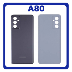 OEM HQ Samsung Galaxy A82 2021 Rear Back Battery Cover &Pi;ί&sigma;&omega; &Kappa;ά&lambda;&upsilon;&mu;&mu;&alpha; &Kappa;&alpha;&pi;ά&kappa;&iota; &Pi;&lambda;ά&tau;&eta; &Mu;&pi;&alpha;&tau;&alpha;&rho;ί&alpha;&sigmaf; Black &Mu;&alpha;ύ&rho;&omicron; (Grade AAA+++)