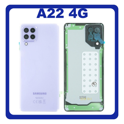 &Gamma;&nu;ή&sigma;&iota;&alpha; Original Samsung Galaxy A22 (SM-A225F, SM-A225F/DS) Rear Battery Cover &Pi;ί&sigma;&omega; &Kappa;&alpha;&pi;ά&kappa;&iota; &Mu;&pi;&alpha;&tau;&alpha;&rho;ί&alpha;&sigmaf; Violet &Beta;&iota;&omicron;&lambda;&epsilon;&tau;ή GH82-26518C (Service Pack By Samsung)