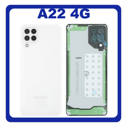&Gamma;&nu;ή&sigma;&iota;&alpha; Original Samsung Galaxy A22 (SM-A225F, SM-A225F/DS) Rear Battery Cover &Pi;ί&sigma;&omega; &Kappa;&alpha;&pi;ά&kappa;&iota; &Mu;&pi;&alpha;&tau;&alpha;&rho;ί&alpha;&sigmaf; White Ά&sigma;&pi;&rho;&omicron; GH82-26518B (Service Pack By Samsung)