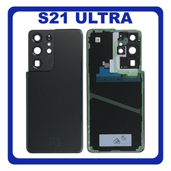 &Gamma;&nu;ή&sigma;&iota;&alpha; Original Samsung Galaxy S21 Ultra 5G G998 (G998B, G998B/DS) Rear Back Battery Cover &Pi;ί&sigma;&omega; &Kappa;ά&lambda;&upsilon;&mu;&mu;&alpha; &Kappa;&alpha;&pi;ά&kappa;&iota; &Pi;&lambda;ά&tau;&eta; &Mu;&pi;&alpha;&tau;&alpha;&rho;ί&alpha;&sigmaf; Phantom Black &Mu;&alpha;ύ&rho;&omicron; GH82-24499A (Service Pack)​