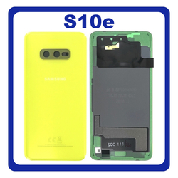 &Gamma;&nu;ή&sigma;&iota;&alpha; Original Samsung Galaxy S10e (SM-G970F, SM-G970U) Rear Back Battery Cover &Pi;ί&sigma;&omega; &Kappa;ά&lambda;&upsilon;&mu;&mu;&alpha; &Kappa;&alpha;&pi;ά&kappa;&iota; &Mu;&pi;&alpha;&tau;&alpha;&rho;ί&alpha;&sigmaf; Yellow &Kappa;ί&tau;&rho;&iota;&nu;&omicron; GH82-18452G (Service Pack By Samsung)