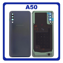 &Gamma;&nu;ή&sigma;&iota;&alpha; Original Samsung Galaxy A50 (SM-A505F, SM-A505FN) Rear Back Battery Cover &Pi;ί&sigma;&omega; &Kappa;ά&lambda;&upsilon;&mu;&mu;&alpha; &Kappa;&alpha;&pi;ά&kappa;&iota; &Pi;&lambda;ά&tau;&eta; &Mu;&pi;&alpha;&tau;&alpha;&rho;ί&alpha;&sigmaf; + Camera Lens &Tau;&zeta;&alpha;&mu;ά&kappa;&iota; &Kappa;ά&mu;&epsilon;&rho;&alpha;&sigmaf; Black &Mu;&alpha;ύ&rho;&omicron; GH82-19229A (Service Pack By Samsung)