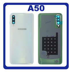 Original &Gamma;&nu;ή&sigma;&iota;&omicron; Samsung Galaxy A50 A505F, Galaxy &Alpha; 50 (SM-A505F/DS, SM-A505FN/DS) Rear Back Battery Cover &Pi;ί&sigma;&omega; &Kappa;ά&lambda;&upsilon;&mu;&mu;&alpha; &Kappa;&alpha;&pi;ά&kappa;&iota; &Mu;&pi;&alpha;&tau;&alpha;&rho;ί&alpha;&sigmaf; + Camera Lens &Tau;&zeta;&alpha;&mu;ά&kappa;&iota; &Kappa;ά&mu;&epsilon;&rho;&alpha;&sigmaf; White Ά&sigma;&pi;&rho;&omicron; GH82-19229B (Service Pack By Samsung)
