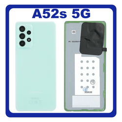 &Gamma;&nu;ή&sigma;&iota;&alpha; Original Samsung Galaxy A52s 5G (SM-A528B, SM-A528B/DS) Rear Battery Cover &Pi;ί&sigma;&omega; &Kappa;&alpha;&pi;ά&kappa;&iota; &Mu;&pi;&alpha;&tau;&alpha;&rho;ί&alpha;&sigmaf; Green &Pi;&rho;ά&sigma;&iota;&nu;&omicron; GH82-26858F (Service Pack By Samsung)
