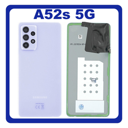 &Gamma;&nu;ή&sigma;&iota;&alpha; Original Samsung Galaxy A52s 5G (SM-A528B, SM-A528B/DS) Rear Battery Cover &Pi;ί&sigma;&omega; &Kappa;&alpha;&pi;ά&kappa;&iota; &Mu;&pi;&alpha;&tau;&alpha;&rho;ί&alpha;&sigmaf; Violet &Beta;&iota;&omicron;&lambda;&epsilon;&tau;ή GH82-26858C (Service Pack By Samsung)