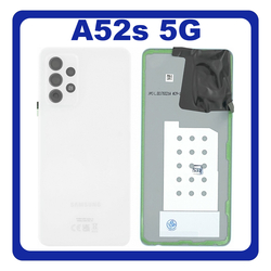 &Gamma;&nu;ή&sigma;&iota;&alpha; Original Samsung Galaxy A52s 5G (SM-A528B, SM-A528B/DS) Rear Battery Cover &Pi;ί&sigma;&omega; &Kappa;&alpha;&pi;ά&kappa;&iota; &Mu;&pi;&alpha;&tau;&alpha;&rho;ί&alpha;&sigmaf; White Ά&sigma;&pi;&rho;&omicron; GH82-26858D (Service Pack By Samsung)