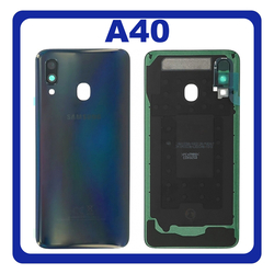 &Gamma;&nu;ή&sigma;&iota;&alpha; Original Samsung Galaxy A40 (SM-A405F, SM-A405FN, SM-A405FM, SM-A405S) Rear Back Battery Cover &Pi;ί&sigma;&omega; &Kappa;ά&lambda;&upsilon;&mu;&mu;&alpha; &Kappa;&alpha;&pi;ά&kappa;&iota; &Pi;&lambda;ά&tau;&eta; &Mu;&pi;&alpha;&tau;&alpha;&rho;ί&alpha;&sigmaf; Black &Mu;&alpha;ύ&rho;&omicron; GH82-19406A (Service Pack By Samsung)