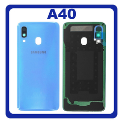 &Gamma;&nu;ή&sigma;&iota;&alpha; Original Samsung Galaxy A40 (SM-A405F, SM-A405FN, SM-A405FM, SM-A405S) Rear Back Battery Cover &Pi;ί&sigma;&omega; &Kappa;ά&lambda;&upsilon;&mu;&mu;&alpha; &Kappa;&alpha;&pi;ά&kappa;&iota; &Pi;&lambda;ά&tau;&eta; &Mu;&pi;&alpha;&tau;&alpha;&rho;ί&alpha;&sigmaf; Blue &Mu;&pi;&lambda;&epsilon; GH82-19406C (Service Pack By Samsung)