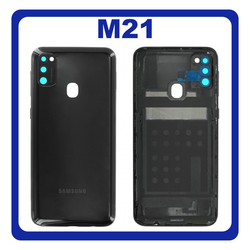 &Gamma;&nu;ή&sigma;&iota;&omicron; Original Samsung Galaxy M21 (SM-M215F) Battery Cover Black &Mu;&alpha;ύ&rho;&omicron; GH82-22609A (Service Pack by Samsung)