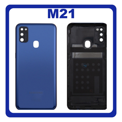 &Gamma;&nu;ή&sigma;&iota;&omicron; Original Samsung Galaxy M21 (SM-M215F) Battery Cover Blue &Mu;&pi;&lambda;&epsilon; GH82-22609B (Service Pack by Samsung)
