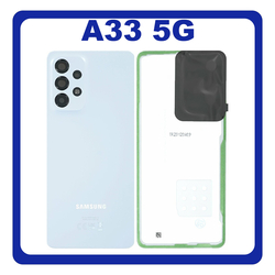 &Gamma;&nu;ή&sigma;&iota;&alpha; Original Samsung Galaxy A33 5G (SM-A336E, SM-A336B) Rear Back Battery Cover &Pi;ί&sigma;&omega; &Kappa;ά&lambda;&upsilon;&mu;&mu;&alpha; &Kappa;&alpha;&pi;ά&kappa;&iota; &Pi;&lambda;ά&tau;&eta; &Mu;&pi;&alpha;&tau;&alpha;&rho;ί&alpha;&sigmaf; + Camera Lens &Tau;&zeta;&alpha;&mu;ά&kappa;&iota; &Kappa;ά&mu;&epsilon;&rho;&alpha;&sigmaf; Blue &Mu;&pi;&lambda;&epsilon; GH82-28042C​ (Service By Samsung)