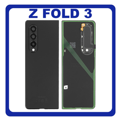 &Gamma;&nu;ή&sigma;&iota;&alpha; Original Samsung Galaxy Z Fold 3 5G, ZFold 3 5G (SM-F926B, SM-F926B/DS) Rear Back Battery Cover &Pi;ί&sigma;&omega; &Kappa;ά&lambda;&upsilon;&mu;&mu;&alpha; &Kappa;&alpha;&pi;ά&kappa;&iota; &Pi;&lambda;ά&tau;&eta; &Mu;&pi;&alpha;&tau;&alpha;&rho;ί&alpha;&sigmaf; + Camera Lens &Tau;&zeta;&alpha;&mu;ά&kappa;&iota; &Kappa;ά&mu;&epsilon;&rho;&alpha;&sigmaf; Phantom Black &Mu;&alpha;ύ&rho;&omicron; GH82-26312A (Service Pack By Samsung)