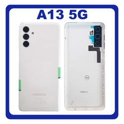 &Gamma;&nu;ή&sigma;&iota;&alpha; Original Samsung Galaxy A13 5G (SM-A136U, SM-A136U1) Rear Back Battery Cover &Pi;ί&sigma;&omega; &Kappa;ά&lambda;&upsilon;&mu;&mu;&alpha; &Kappa;&alpha;&pi;ά&kappa;&iota; &Pi;&lambda;ά&tau;&eta; &Mu;&pi;&alpha;&tau;&alpha;&rho;ί&alpha;&sigmaf; + Camera Lens &Tau;&zeta;&alpha;&mu;ά&kappa;&iota; &Kappa;ά&mu;&epsilon;&rho;&alpha;&sigmaf; White Ά&sigma;&pi;&rho;&omicron; GH82-28961B (Service Pack By Samsung)