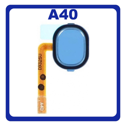 Original &Gamma;&nu;ή&sigma;&iota;&omicron; Samsung Galaxy A40 A405 (SM-A405F, SM-A405FN, SM-A405FM, SM-A405S, SM-A405FN/DS, SM-A405F/DS, SM-A405FM/DS) &Kappa;&epsilon;&nu;&tau;&rho;&iota;&kappa;ό &Kappa;&omicron;&upsilon;&mu;&pi;ί &Pi;&lambda;ή&kappa;&tau;&rho;&omicron; Home Button + Flex Cable Blue &Mu;&pi;&lambda;&epsilon; GH96-12484C (Service Pack By Samsung)