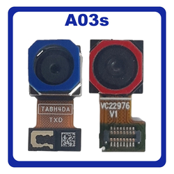 &Gamma;&nu;ή&sigma;&iota;&alpha; Original Samsung Galaxy A03s (SM-A037G, SM-A037U​) Main Rear Back Camera Module Flex &Pi;ί&sigma;&omega; &Kappa;&epsilon;&nu;&tau;&rho;&iota;&kappa;ή &Kappa;ά&mu;&epsilon;&rho;&alpha; 13 MP, f/2.2, (wide), AF + 2 MP, f/2.4, (macro) GH81-21247A (Service Pack By Samsung)
