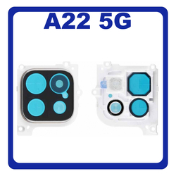 Original &Gamma;&nu;ή&sigma;&iota;&omicron; Samsung Galaxy A22 5G A226 (SM-A226B, SM-A226B/DS, SM-A226B/DSN) Deco Frame For Rear Back Camera Lens &Delta;&iota;&alpha;&kappa;&omicron;&sigma;&mu;&eta;&tau;&iota;&kappa;ό &Pi;&lambda;&alpha;ί&sigma;&iota;&omicron; &Gamma;&iota;&alpha; &Pi;ί&sigma;&omega; &Tau;&zeta;&alpha;&mu;ά&kappa;&iota; &Kappa;ά&mu;&epsilon;&rho;&alpha;&sigmaf; Violet &Mu;&omega;&beta; GH81-20706A (Service Pack By Samsung)