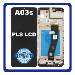&Gamma;&nu;ή&sigma;&iota;&alpha; Original Samsung Galaxy A03s A 03s (SSM-A037G, SM-A037U) EU Version &Omicron;&theta;ό&nu;&eta; LCD Display Assembly Screen Unit + Touch Screen Digitizer &Mu;&eta;&chi;&alpha;&nu;&iota;&sigma;&mu;ό&sigmaf; &Alpha;&phi;ή&sigmaf; + Frame Bezel &Pi;&lambda;&alpha;ί&sigma;&iota;&omicron; &Sigma;&alpha;&sigma;ί Black &Mu;&alpha;ύ&rho;&omicron; GH81-21233A (Service Pack By Samsung)
