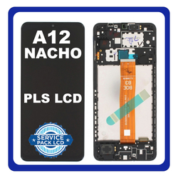 &Gamma;&nu;ή&sigma;&iota;&omicron; Original Samsung Galaxy A12 NACHO SM-A127 (SM-A127F/DSN, SM-A127F/DS) Lcd Display &Omicron;&theta;ό&nu;&eta; + Touch Screen &Mu;&eta;&chi;&alpha;&nu;&iota;&sigma;&mu;ό&sigmaf; &Alpha;&phi;ή&sigmaf; + Frame &Pi;&lambda;&alpha;ί&sigma;&iota;&omicron; Black &Mu;&alpha;ύ&rho;&omicron; GH82-26485A (Service Pack By Samsung)