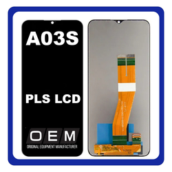 HQ OEM &Sigma;&upsilon;&mu;&beta;&alpha;&tau;ό &Gamma;&iota;&alpha; Samsung Galaxy A03s (SM-A037F, SM-A037F/DS) Non EU Version PLS LCD Display Screen Assembly &Omicron;&theta;ό&nu;&eta; + Touch Screen Digitizer &Mu;&eta;&chi;&alpha;&nu;&iota;&sigma;&mu;ό&sigmaf; &Alpha;&phi;ή&sigmaf; Black &Mu;&alpha;ύ&rho;&omicron; No Frame (Premium A+)