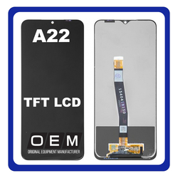 HQ OEM &Sigma;&upsilon;&mu;&beta;&alpha;&tau;ό &Gamma;&iota;&alpha; Samsung Galaxy A22 5G (SM-A226B, SM-A226B/DS) TFT LCD Display Screen Assembly &Omicron;&theta;ό&nu;&eta; + Touch Screen Digitizer &Mu;&eta;&chi;&alpha;&nu;&iota;&sigma;&mu;ό&sigmaf; &Alpha;&phi;ή&sigmaf; Black &Mu;&alpha;ύ&rho;&omicron; No Frame (Grade AAA+++)