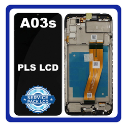 &Gamma;&nu;ή&sigma;&iota;&alpha; Original Samsung Galaxy A03s, Galaxy A 03s (SM-A037F, SM-A037F/DS) NON EU Version PLS LCD Display Screen Assembly &Omicron;&theta;ό&nu;&eta; + Touch Screen Digitizer &Mu;&eta;&chi;&alpha;&nu;&iota;&sigma;&mu;ό&sigmaf; &Alpha;&phi;ή&sigmaf; + Frame Bezel &Pi;&lambda;&alpha;ί&sigma;&iota;&omicron; &Sigma;&alpha;&sigma;ί Black &Mu;&alpha;ύ&rho;&omicron; GH81-21232A (Service Pack By Samsung)