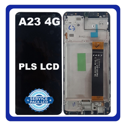 &Gamma;&nu;ή&sigma;&iota;&alpha; Original Samsung Galaxy A23, GalaxyA23 (SM-A235F, SM-A235F/DS) PLS LCD Display Screen Assembly &Omicron;&theta;ό&nu;&eta; + Touch Screen Digitizer &Mu;&eta;&chi;&alpha;&nu;&iota;&sigma;&mu;ό&sigmaf; &Alpha;&phi;ή&sigmaf; + Frame Bezel &Pi;&lambda;&alpha;ί&sigma;&iota;&omicron; &Sigma;&alpha;&sigma;ί Black &Mu;&alpha;ύ&rho;&omicron; GH82-28563A (Service Pack By Samsung)