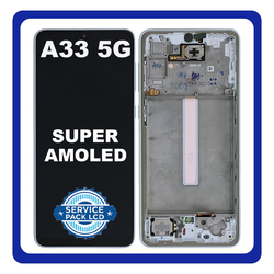 &Gamma;&nu;ή&sigma;&iota;&alpha; Original Samsung Galaxy A33 5G, GalaxyA33 5G (SM-A336E, SM-A336B) Super AMOLED LCD Display Screen Assembly &Omicron;&theta;ό&nu;&eta; + Touch Screen Digitizer &Mu;&eta;&chi;&alpha;&nu;&iota;&sigma;&mu;ό&sigmaf; &Alpha;&phi;ή&sigmaf; + Frame Bezel &Pi;&lambda;&alpha;ί&sigma;&iota;&omicron; &Sigma;&alpha;&sigma;ί White Ά&sigma;&pi;&rho;&omicron; GH82-28143B GH82-28144B (Service Pack By Samsung)