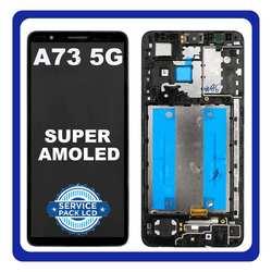 &Gamma;&nu;ή&sigma;&iota;&alpha; Original Samsung Galaxy A73 5G, GalaxyA73 5G (SM-A736B, SM-A736B/DS) Super AMOLED LCD Display Screen Assembly &Omicron;&theta;ό&nu;&eta; + Touch Sreen Digitizer &Mu;&eta;&chi;&alpha;&nu;&iota;&sigma;&mu;ό&sigmaf; &Alpha;&phi;ή&sigmaf; + Frame Bezel &Pi;&lambda;&alpha;ί&sigma;&iota;&omicron; &Sigma;&alpha;&sigma;ί Black &Mu;&alpha;ύ&rho;&omicron; GH82-28884A GH82-28686A (Service Pack By Samsung)