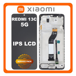 &Gamma;&nu;ή&sigma;&iota;&alpha; Original Xiaomi Redmi 13C 5G (23124RN87G, 23124RN87I) IPS LCD Display Screen Assembly &Omicron;&theta;ό&nu;&eta; + Touch Screen Digitizer &Mu;&eta;&chi;&alpha;&nu;&iota;&sigma;&mu;ό&sigmaf; &Alpha;&phi;ή&sigmaf; + Frame Bezel &Pi;&lambda;&alpha;ί&sigma;&iota;&omicron; &Sigma;&alpha;&sigma;ί Midnight Black &Mu;&alpha;ύ&rho;&omicron; 5600120C3V00 (Service Pack By Xiaomi)
