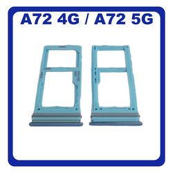 &Gamma;&nu;ή&sigma;&iota;&alpha; Original Samsung Galaxy A72 (SM-A725F, SM-A725F/DS), A72 5G (SM-A726B, SM-A726B/DS) SIM Card Tray + Micro SD Tray Slot &Upsilon;&pi;&omicron;&delta;&omicron;&chi;έ&alpha;&sigmaf; &Beta;ά&sigma;&eta; &Theta;ή&kappa;&eta; &Kappa;ά&rho;&tau;&alpha;&sigmaf; SIM Awesome Blue &Mu;&pi;&lambda;&epsilon; GH98-46290B (Service Pack By Samsung)