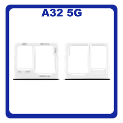 &Gamma;&nu;ή&sigma;&iota;&alpha; Original Samsung Galaxy A32 5G, A 32 5G (SM-A326B, SM-A326B/DS) SIM Card Tray + Micro SD Tray Slot &Upsilon;&pi;&omicron;&delta;&omicron;&chi;έ&alpha;&sigmaf; &Beta;ά&sigma;&eta; &Theta;ή&kappa;&eta; &Kappa;ά&rho;&tau;&alpha;&sigmaf; SIM Awesome White Ά&sigma;&pi;&rho;&omicron; GH63-19393B​ (Service Pack By Samsung)