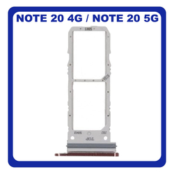&Gamma;&nu;ή&sigma;&iota;&alpha; Original Samsung Galaxy Note 20 4G (SM-N980F), Note 20 5G (SM-N981B,) SIM Card Tray + Micro SD Tray Slot &Upsilon;&pi;&omicron;&delta;&omicron;&chi;έ&alpha;&sigmaf; &Beta;ά&sigma;&eta; &Theta;ή&kappa;&eta; &Kappa;ά&rho;&tau;&alpha;&sigmaf; SIM Mystic Bronze GH98-45734B (Service Pack By Samsung)