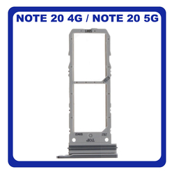&Gamma;&nu;ή&sigma;&iota;&alpha; Original Samsung Galaxy Note 20 4G (SM-N980F), Note 20 5G (SM-N981B,) SIM Card Tray + Micro SD Tray Slot &Upsilon;&pi;&omicron;&delta;&omicron;&chi;έ&alpha;&sigmaf; &Beta;ά&sigma;&eta; &Theta;ή&kappa;&eta; &Kappa;ά&rho;&tau;&alpha;&sigmaf; SIM Mystic Grey &Gamma;&kappa;&rho;&iota; GH98-45734A (Service Pack By Samsung)