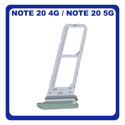 &Gamma;&nu;ή&sigma;&iota;&alpha; Original Samsung Galaxy Note 20 4G (SM-N980F), Note 20 5G (SM-N981B,) SIM Card Tray + Micro SD Tray Slot &Upsilon;&pi;&omicron;&delta;&omicron;&chi;έ&alpha;&sigmaf; &Beta;ά&sigma;&eta; &Theta;ή&kappa;&eta; &Kappa;ά&rho;&tau;&alpha;&sigmaf; SIM Mystic Green &Pi;&rho;ά&sigma;&iota;&nu;&omicron; GH98-45734C (Service Pack By Samsung)