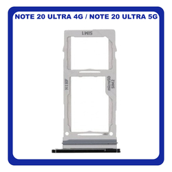 &Gamma;&nu;ή&sigma;&iota;&alpha; Original Samsung Galaxy Note20 Ultra 4G (SM-N985F), Note20 Ultra 5G (SM-N986B) SIM Card Tray + Micro SD Tray Slot &Upsilon;&pi;&omicron;&delta;&omicron;&chi;έ&alpha;&sigmaf; &Beta;ά&sigma;&eta; &Theta;ή&kappa;&eta; &Kappa;ά&rho;&tau;&alpha;&sigmaf; SIM Mystic Black &Mu;&alpha;ύ&rho;&omicron; GH98-45806A (Service Pack By Samsung)