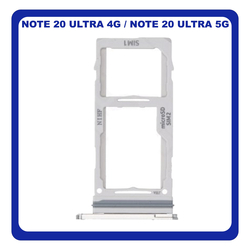 &Gamma;&nu;ή&sigma;&iota;&alpha; Original Samsung Galaxy Note20 Ultra 4G (SM-N985F), Note20 Ultra 5G (SM-N986B) SIM Card Tray + Micro SD Tray Slot &Upsilon;&pi;&omicron;&delta;&omicron;&chi;έ&alpha;&sigmaf; &Beta;ά&sigma;&eta; &Theta;ή&kappa;&eta; &Kappa;ά&rho;&tau;&alpha;&sigmaf; SIM Mystic White Ά&sigma;&pi;&rho;&omicron; GH98-45806C (Service Pack By Samsung)​