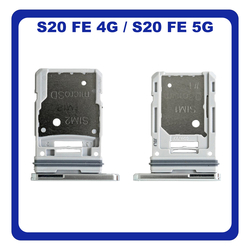 &Gamma;&nu;ή&sigma;&iota;&alpha; Original Samsung Galaxy S20 FE 4G (SM-G780F), Galaxy S20 FE 5G (SM-G781B) SIM Card Tray + Micro SD Tray Slot &Upsilon;&pi;&omicron;&delta;&omicron;&chi;έ&alpha;&sigmaf; &Beta;ά&sigma;&eta; &Theta;ή&kappa;&eta; &Kappa;ά&rho;&tau;&alpha;&sigmaf; SIM Cloud White Ά&sigma;&pi;&rho;&omicron; GH98-46007B (Service Pack By Samsung)