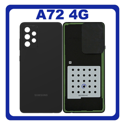 HQ OEM &Sigma;&upsilon;&mu;&beta;&alpha;&tau;ό &Gamma;&iota;&alpha; Samsung Galaxy A72 (SM-A725F, SM-A725F/DS) Rear Back Battery Cover &Pi;ί&sigma;&omega; &Kappa;ά&lambda;&upsilon;&mu;&mu;&alpha; &Kappa;&alpha;&pi;ά&kappa;&iota; &Pi;&lambda;ά&tau;&eta; &Mu;&pi;&alpha;&tau;&alpha;&rho;ί&alpha;&sigmaf; Awesome Black &Mu;&alpha;ύ&rho;&omicron; (Grade AAA+++)