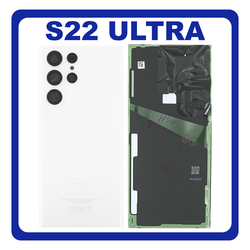 &Gamma;&nu;ή&sigma;&iota;&alpha; Original Samsung Galaxy S22 Ultra 5G (SM-S908B, SM-S908B/DS, SM-S908) Rear Back Battery Cover &Pi;ί&sigma;&omega; &Kappa;ά&lambda;&upsilon;&mu;&mu;&alpha; &Kappa;&alpha;&pi;ά&kappa;&iota; &Pi;&lambda;ά&tau;&eta; &Mu;&pi;&alpha;&tau;&alpha;&rho;ί&alpha;&sigmaf; + Camera Lens &Tau;&zeta;&alpha;&mu;ά&kappa;&iota; &Kappa;ά&mu;&epsilon;&rho;&alpha;&sigmaf; White Ά&sigma;&pi;&rho;&omicron; GH82-27457C (Service Pack By Samsung)