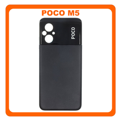 HQ OEM &Sigma;&upsilon;&mu;&beta;&alpha;&tau;ό &Mu;&epsilon; Xiaomi Poco M5 (22071219CG), Rear Back Battery Cover &Pi;ί&sigma;&omega; &Kappa;&alpha;&pi;ά&kappa;&iota; &Pi;&lambda;ά&tau;&eta; &Mu;&pi;&alpha;&tau;&alpha;&rho;ί&alpha;&sigmaf; Power Black &Mu;&alpha;ύ&rho;&omicron; (Premium A+)