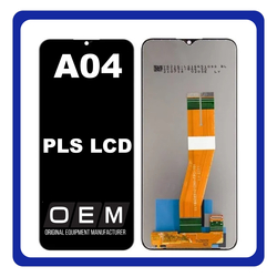 HQ OEM &Sigma;&upsilon;&mu;&beta;&alpha;&tau;ό &Gamma;&iota;&alpha; Samsung Galaxy A04 (SM-A045F, SM-A045F/DS) PLS LCD Display Screen Assembly &Omicron;&theta;ό&nu;&eta; + Touch Screen Digitizer &Mu;&eta;&chi;&alpha;&nu;&iota;&sigma;&mu;ό&sigmaf; &Alpha;&phi;ή&sigmaf; Black &Mu;&alpha;ύ&rho;&omicron; (Grade AAA+++)