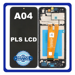 &Gamma;&nu;ή&sigma;&iota;&alpha; Original Samsung Galaxy A04 (SM-A045F, SM-A045F/DS) PLS LCD Display Screen Assembly &Omicron;&theta;ό&nu;&eta; + Touch Screen Digitizer &Mu;&eta;&chi;&alpha;&nu;&iota;&sigma;&mu;ό&sigmaf; &Alpha;&phi;ή&sigmaf; + Frame Bezel &Pi;&lambda;&alpha;ί&sigma;&iota;&omicron; &Sigma;&alpha;&sigma;ί Black &Mu;&alpha;ύ&rho;&omicron; GH81-22731A (Service Pack By Samsung)
