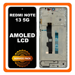 &Gamma;&nu;ή&sigma;&iota;&alpha; Original Xiaomi Redmi Note 13 5G (2312DRAABG, 2312DRAABI), AMOLED LCD Display Screen Assembly &Omicron;&theta;ό&nu;&eta; + Touch Screen Digitizer &Mu;&eta;&chi;&alpha;&nu;&iota;&sigma;&mu;ό&sigmaf; &Alpha;&phi;ή&sigmaf; + Frame Bezel &Pi;&lambda;&alpha;ί&sigma;&iota;&omicron; &Sigma;&alpha;&sigma;ί Ocean Teal &Mu;&pi;&lambda;&epsilon; 5600030N1700 (Service Pack By Xiaomi)