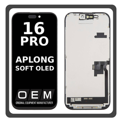 HQ OEM &Sigma;&upsilon;&mu;&beta;&alpha;&tau;ό &Mu;&epsilon; iPhone 16 Pro , iPhone16 Pro (A3293, A3083, A3292, A3294) APLONG SOFT OLED LCD Display Screen Assembly &Omicron;&theta;ό&nu;&eta; + Touch Screen Digitizer &Mu;&eta;&chi;&alpha;&nu;&iota;&sigma;&mu;ό&sigmaf; &Alpha;&phi;ή&sigmaf; Black &Mu;&alpha;ύ&rho;&omicron; (Premium A+) (Lifetime Warranty &Gamma;&iota;&alpha; &Sigma;&upsilon;&nu;&epsilon;&rho;&gamma;&alpha;&tau;&epsilon;&sigmaf; B2B)