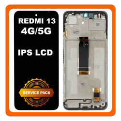 &Gamma;&nu;ή&sigma;&iota;&alpha; Original Xiaomi  Redmi 13 4G (2404ARN45A, 24040RN64Y) / Redmi 13 5G (2406ERN9CI) AMOLED LCD Display Screen Assembly &Omicron;&theta;ό&nu;&eta; + Touch Screen Digitizer &Mu;&eta;&chi;&alpha;&nu;&iota;&sigma;&mu;ό&sigmaf; &Alpha;&phi;ή&sigmaf; + Frame Bezel &Pi;&lambda;&alpha;ί&sigma;&iota;&omicron; &Sigma;&alpha;&sigma;ί Black &Mu;&alpha;ύ&rho;&omicron; 560001N19A00 (Service Pack By Xiaomi)